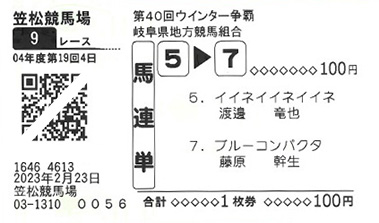 勝馬投票券（賭け式）の種類 | 笠松けいば