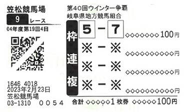 勝馬投票券（賭け式）の種類 | 笠松けいば